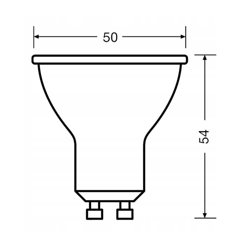 LED Крушка VALUE PAR16 GU10/6,9W/230V 2700K 120° черен - Ledvance