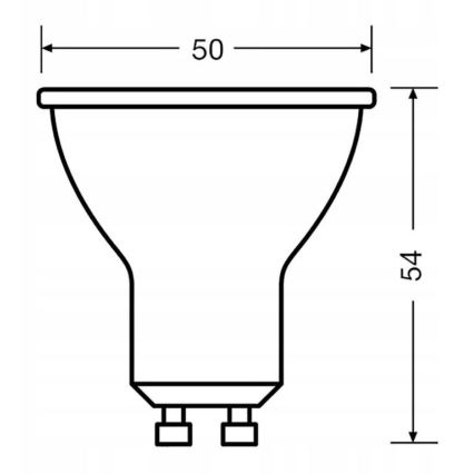 LED Крушка VALUE PAR16 GU10/6,9W/230V 6500K 120° черен - Osram
