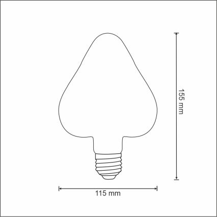 LED Крушка VINTAGE AMBER E27/2,5W/230V 2000K