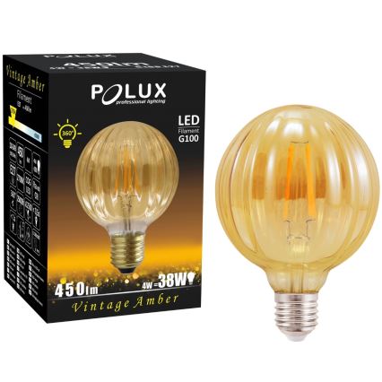 LED Крушка VINTAGE AMBER E27/4W/230V G100 2700K