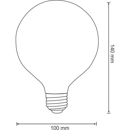 LED Крушка VINTAGE AMBER E27/4W/230V G100 2700K