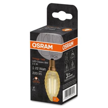 LED Крушка VINTAGE E27/2,5W/230V 2400K - Osram