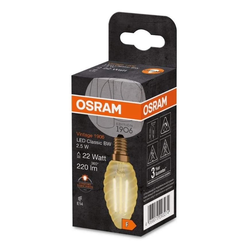 LED Крушка VINTAGE E27/2,5W/230V 2400K - Osram
