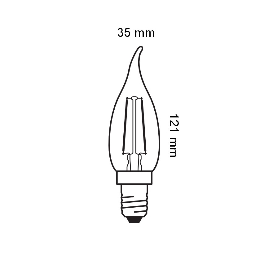 LED крушка VINTAGE FILAMENT E14/1,5W/230V 2400K - Osram