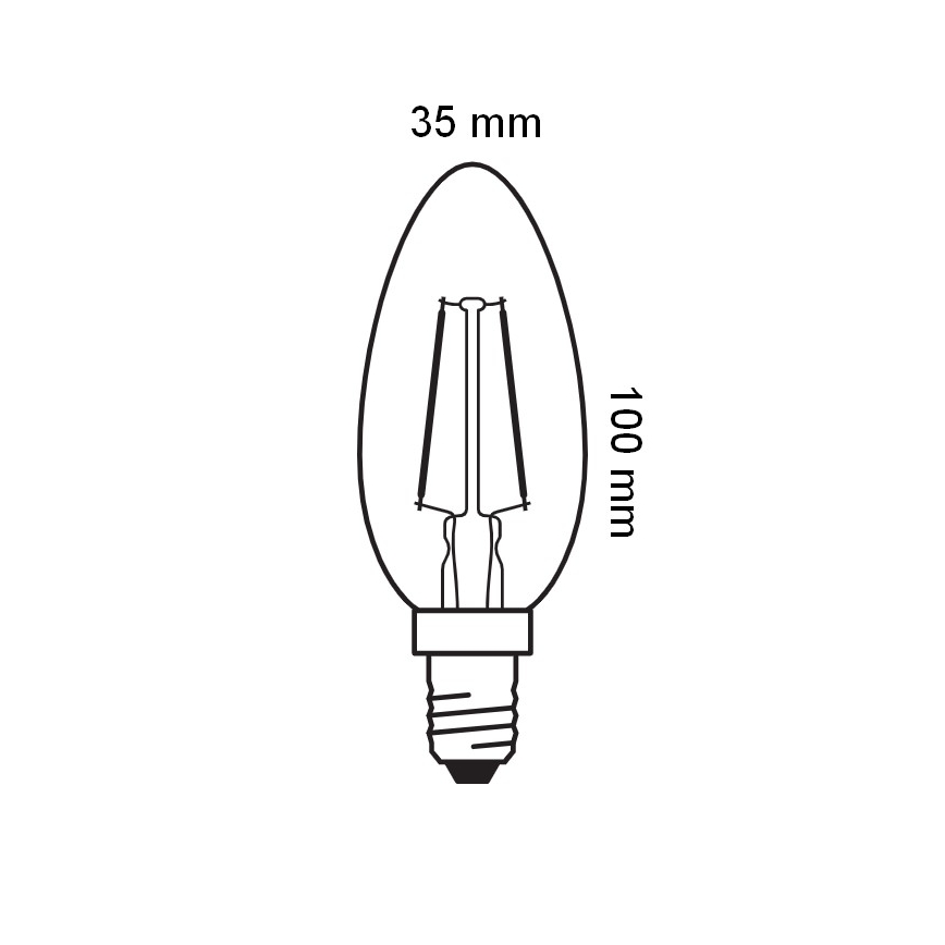 LED крушка VINTAGE FILAMENT E14/2,5W/230V 2400K - Osram