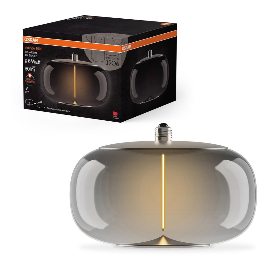 LED Крушка VINTAGE FILAMENT E27/4W/230V 1800K опушен - Osram