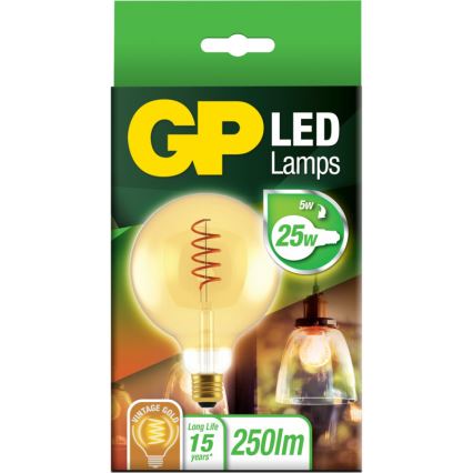 LED Крушка VINTAGE G125 E27/5W/230V 2000K - GP