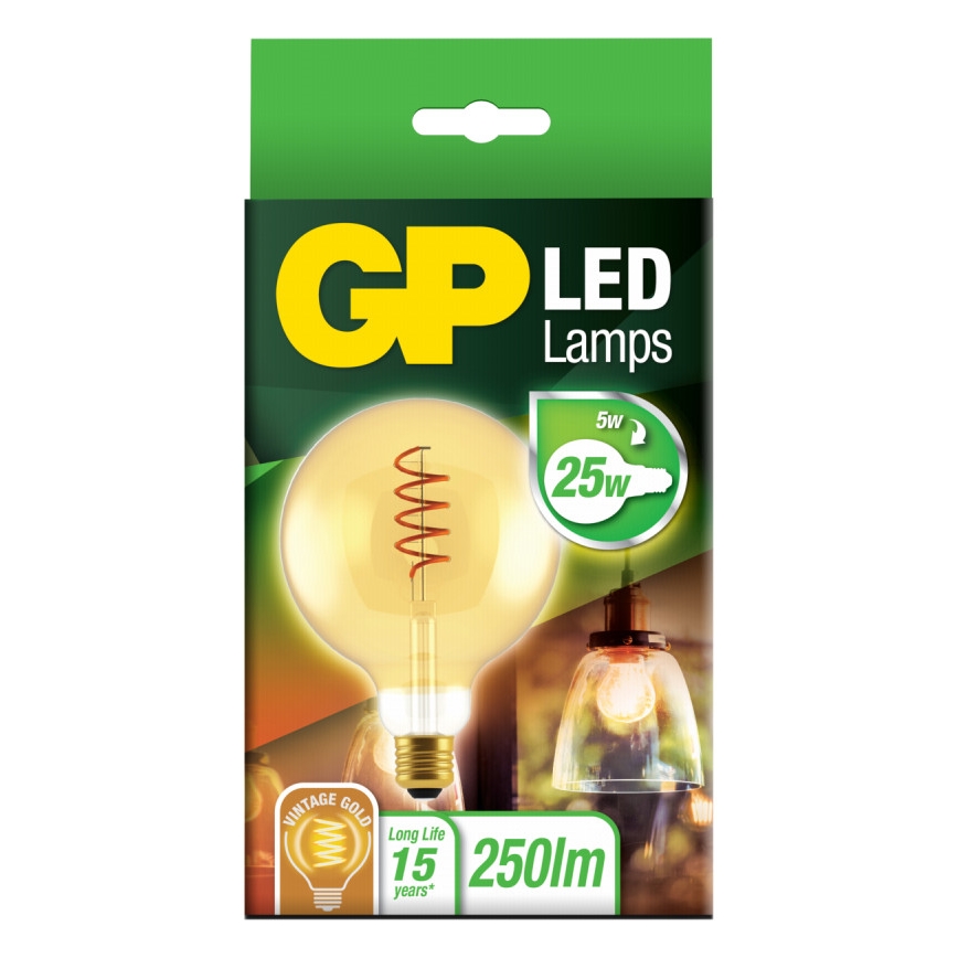LED Крушка VINTAGE G125 E27/5W/230V 2000K - GP