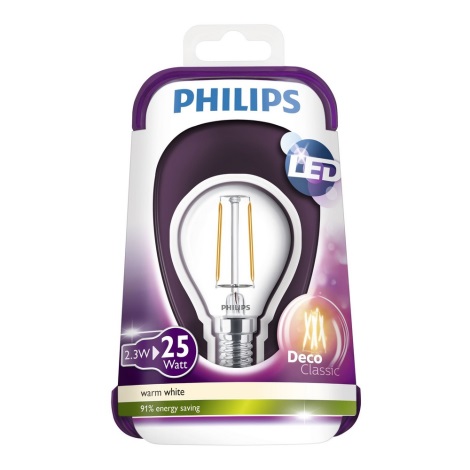 LED крушка VINTAGE Philips E14/2,3W/230V 2700K