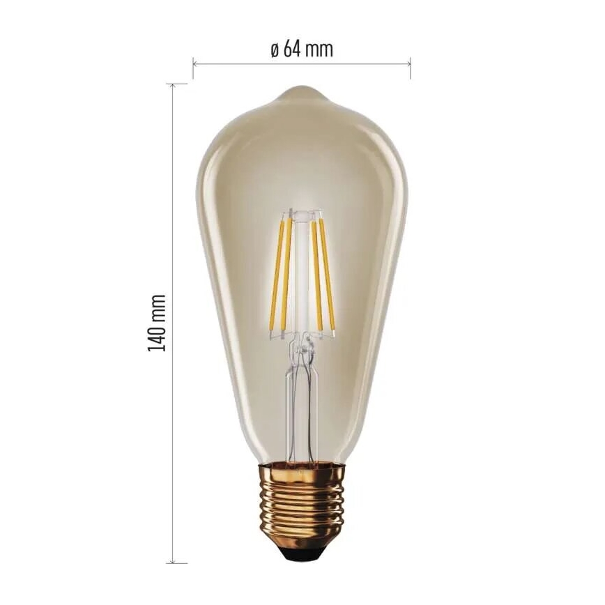 LED Крушка VINTAGE ST64 E27/4,5W/230V 2200K