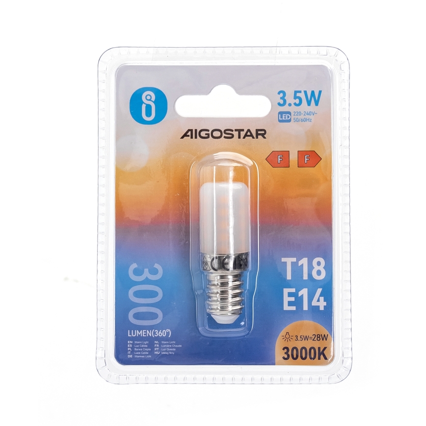 LED Крушка за хладилник T18 E14/3,5W/230V 3000K - Aigostar