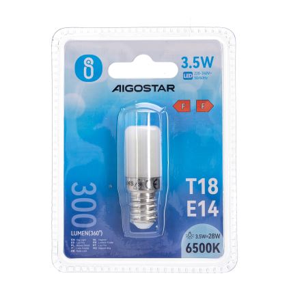 LED Крушка за хладилник T18 E14/3,5W/230V 6500K - Aigostar