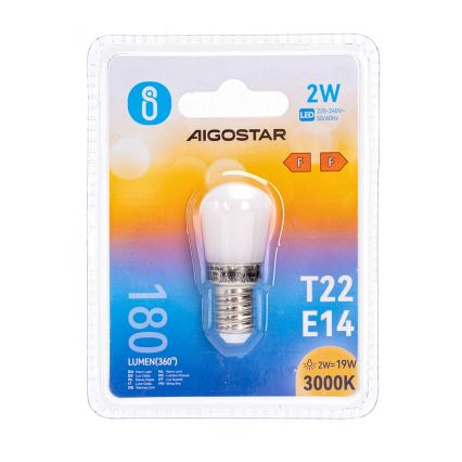 LED Крушка за хладилник T22 E14/2W/230V 3000K - Aigostar