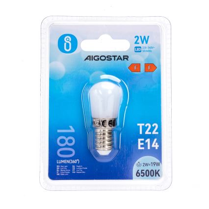 LED Крушка за хладилник T22 E14/2W/230V 6500K - Aigostar