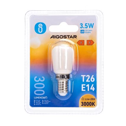 LED Крушка за хладилник T26 E14/3,5W/230V 3000K - Aigostar