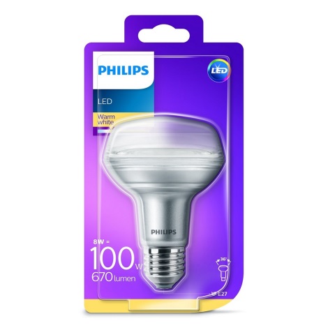 LED Крушка за прожектор Philips E27/8W/230V 2700K