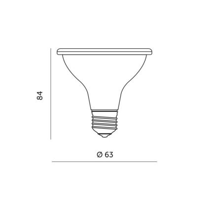 LED Крушка за растения PLANTY E27/7W/230V 1200K черен