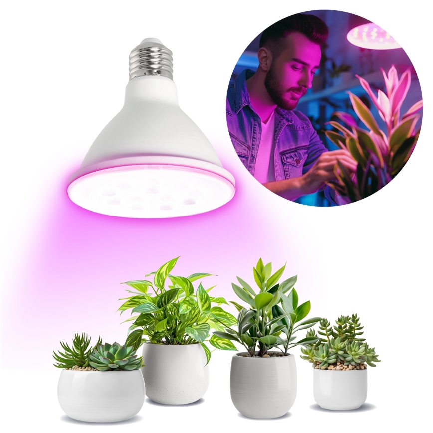 LED Крушка за растения VITABLOOM E27/9W/230V 1200K бял - Brilagi