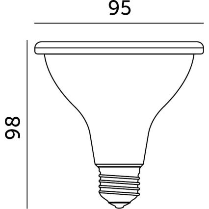 LED Крушка за растения VITABLOOM E27/9W/230V 1200K бял - Brilagi
