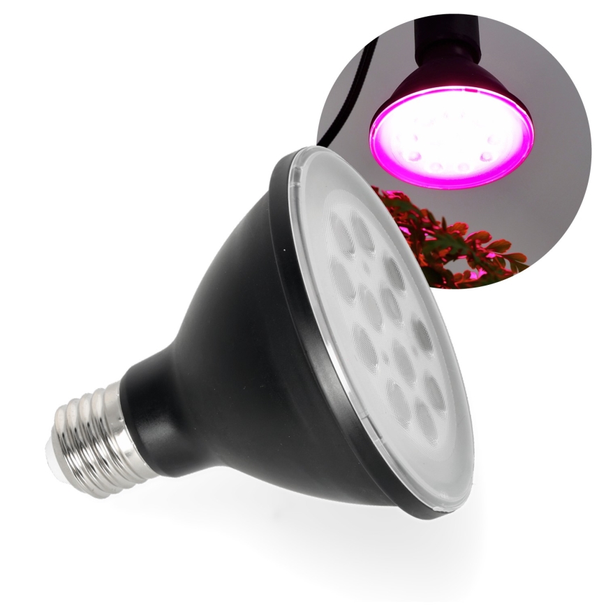 LED Крушка за растения VITABLOOM E27/9W/230V 1200K черен - Brilagi