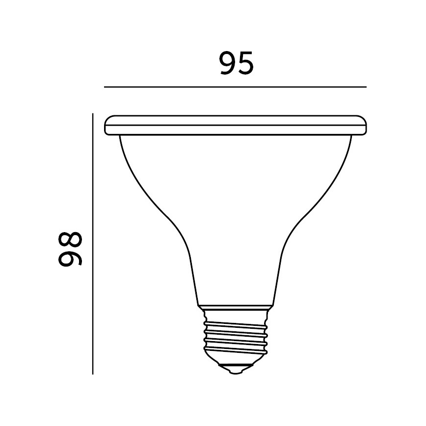 LED Крушка за растения VITABLOOM E27/9W/230V 1200K черен - Brilagi