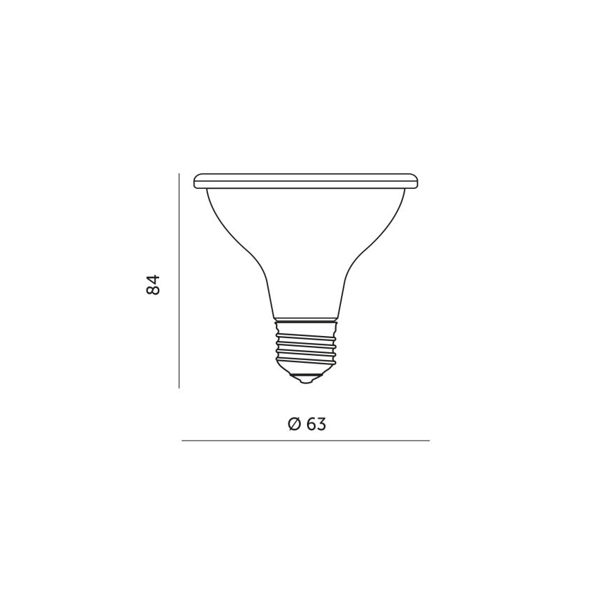 LED крушка за растеж на растения PLANTY E27/7W/230V 1200K черна