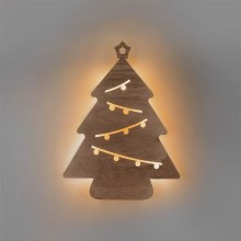 LED Коледна декорация LED/2xAA дървена елха
