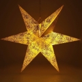 LED Коледна декорация LED/3xAA звезда златиста