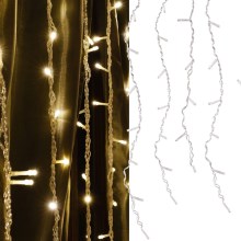 LED Коледна завеса ESTELLA 47xLED/8 функции 3,5 м топло бял