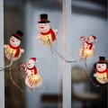 LED Коледни лампички с вендузи 6xLED/2xAA 1,2м топло бели снежен човек