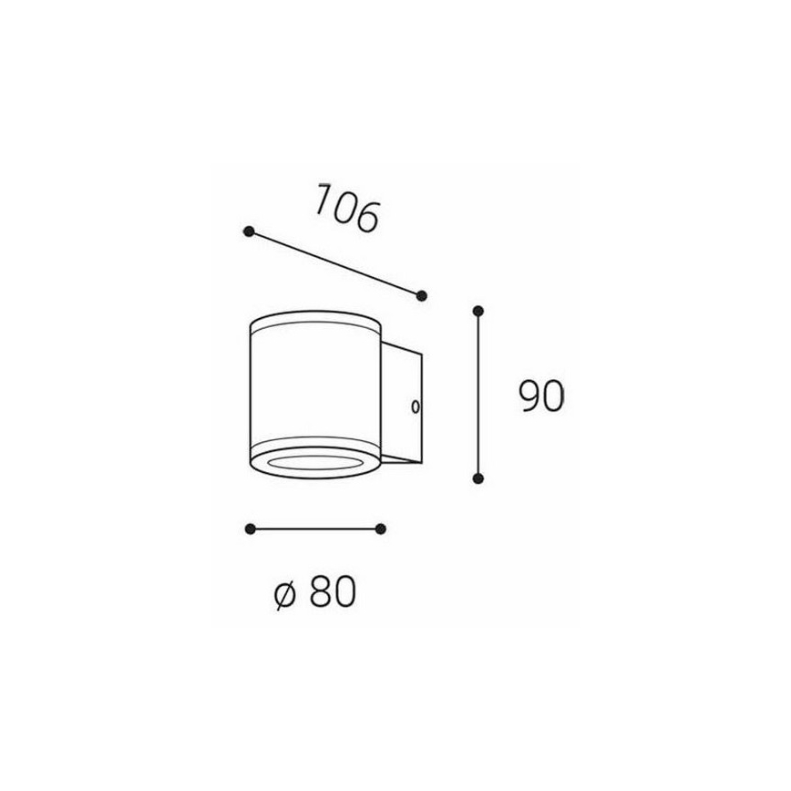 LED2 - Екстериорен аплик MIDO 1xGU10/50W/230V антрацит IP54