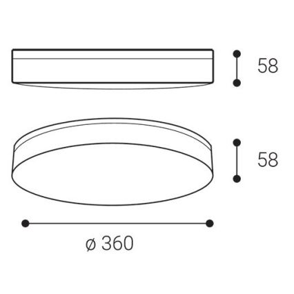LED2 - LED плафон за баня YPSO LED/30W/230V 3000/4000K IP54 Ø 36 см бял