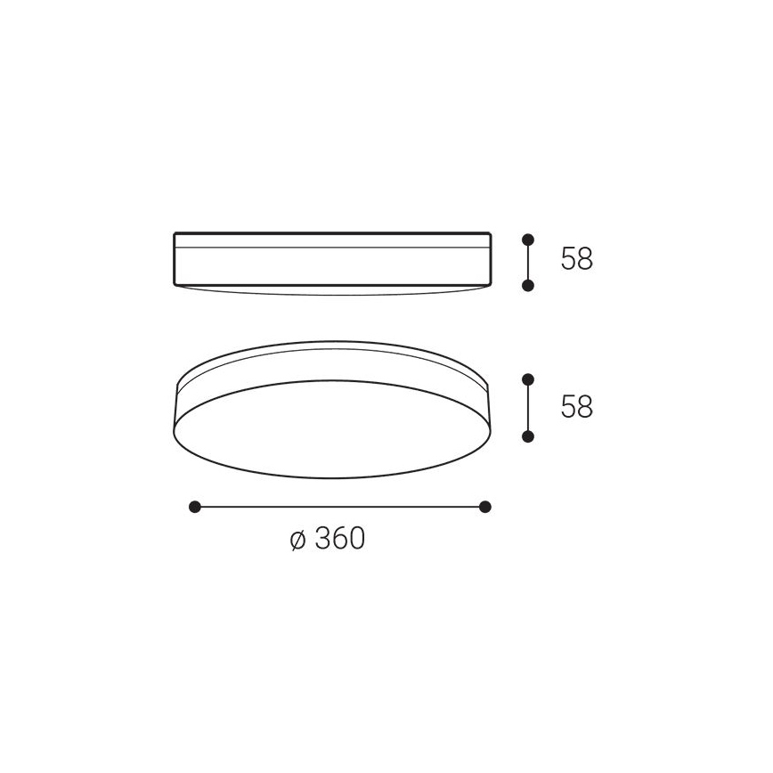 LED2 - LED плафон за баня YPSO LED/30W/230V 3000/4000K IP54 Ø 36 см бял