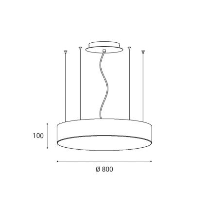 LED2 - LED Димируем пендел MONO LED/100W/230V