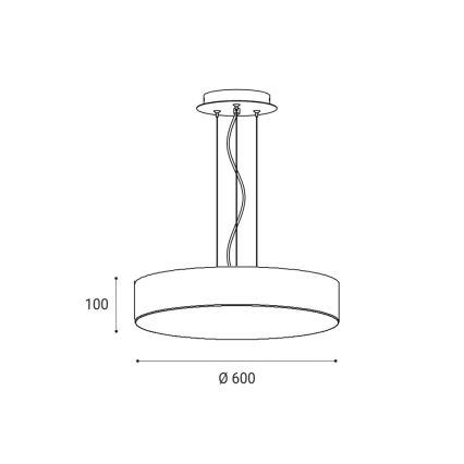 LED2 - LED Димируем пендел MONO LED/60W/230V