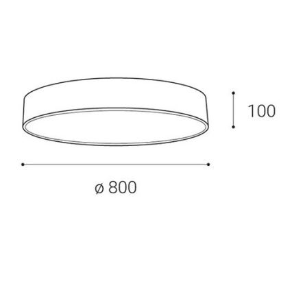 LED2 - LED Димируем плафон MONO LED/100W/230V 3000K/4000K черен