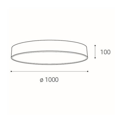 LED2 - LED Димируем плафон MONO LED/153W/230V 3000K/4000K бял