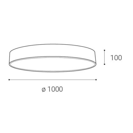LED2 - LED Димируем плафон MONO LED/153W/230V 3000K/4000K черен