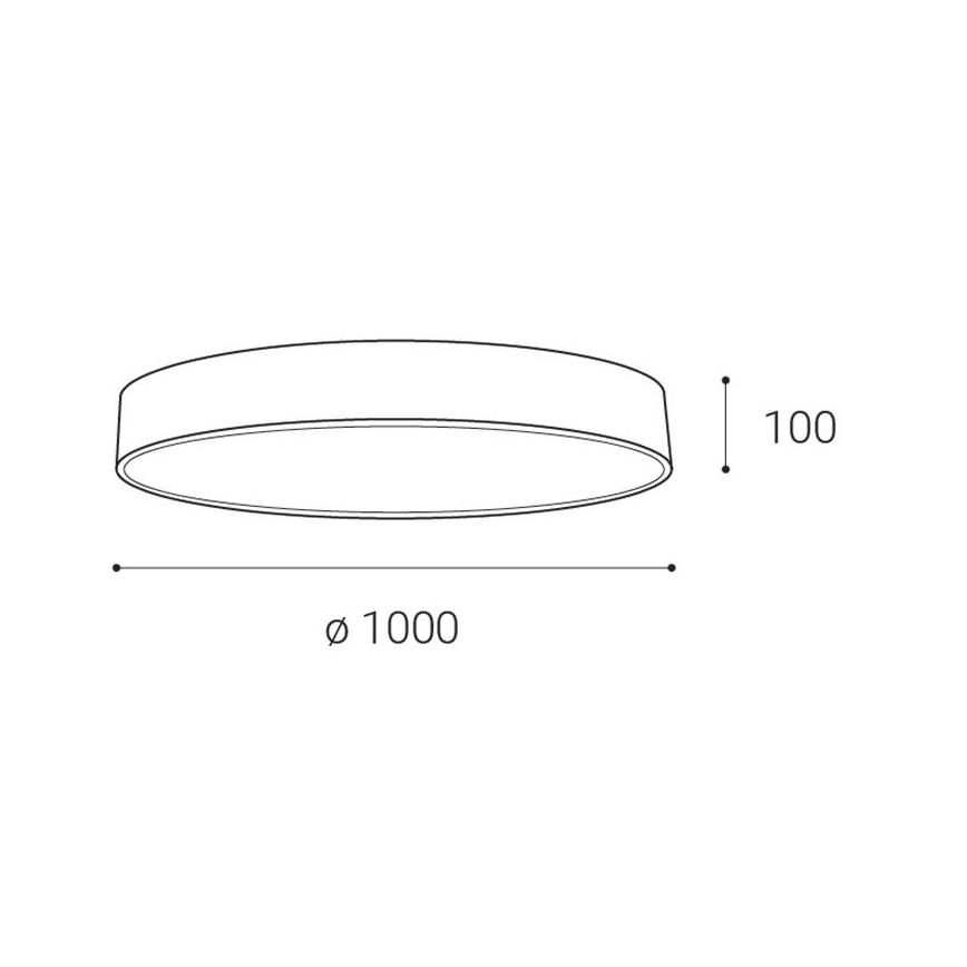 LED2 - LED Димируем плафон MONO LED/153W/230V 3000K/4000K черен