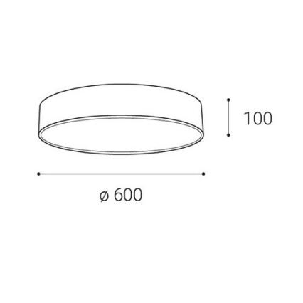 LED2 - LED Димируем плафон MONO LED/60W/230V 3000K/4000K бял