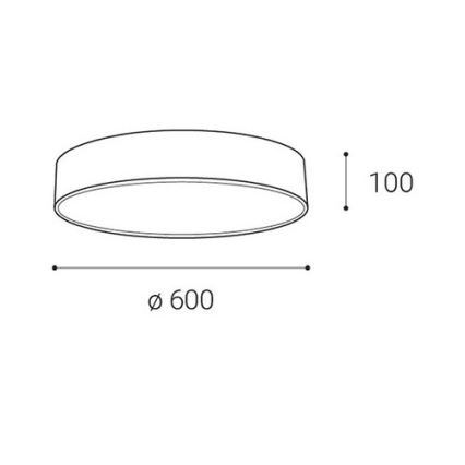 LED2 - LED Димируем плафон MONO LED/60W/230V 3000K/4000K черен