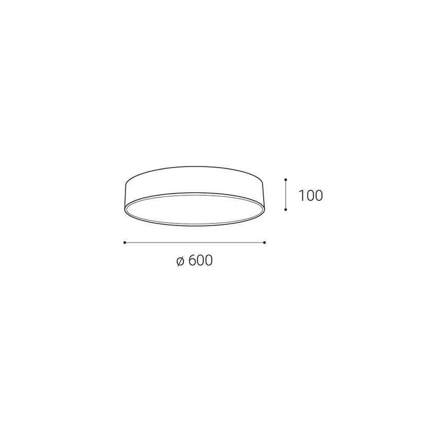 LED2 - LED Димируем плафон MONO LED/60W/230V 3000K/4000K черен
