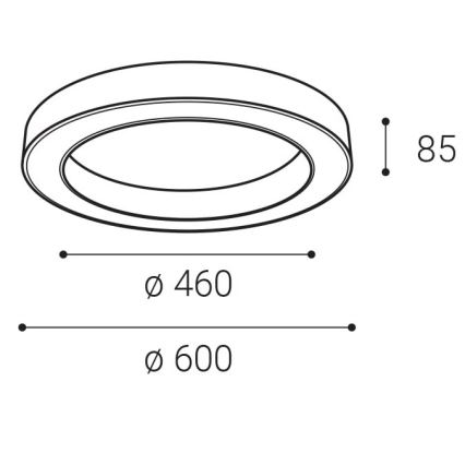 LED2 - LED Димируем плафон SATURN LED/50W/230V 3000K/4000K бял