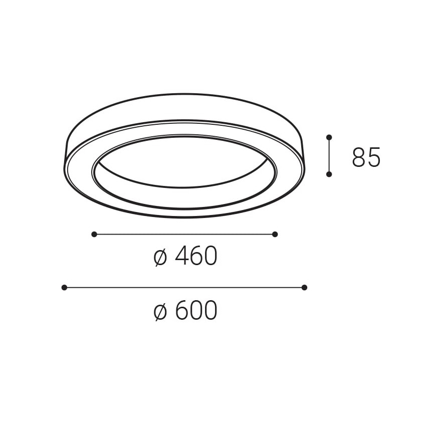 LED2 - LED Димируем плафон SATURN LED/50W/230V 3000K/4000K бял