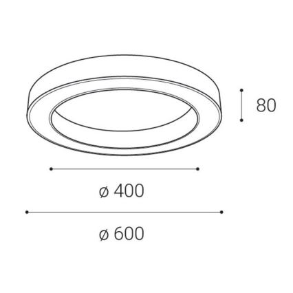 LED2 - LED Димируем плафон SATURN LED/50W/230V 3000K/4000K черен
