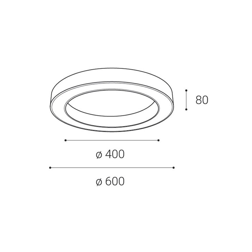 LED2 - LED Димируем плафон SATURN LED/50W/230V 3000K/4000K черен