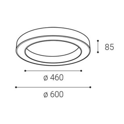 LED2 - LED Димируем плафон SATURN LED/50W/230V 3000K/4000K черен