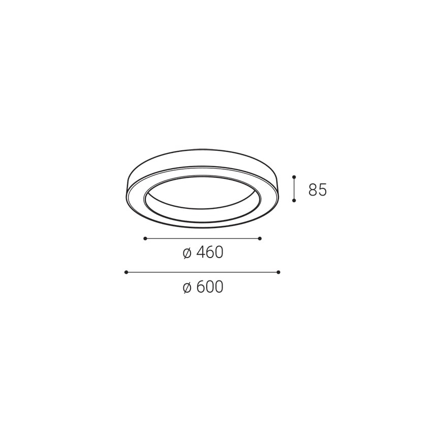 LED2 - LED Димируем плафон SATURN LED/50W/230V 3000K/4000K черен