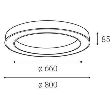 LED2 - LED Димируем плафон SATURN LED/60W/230V 3000K/4000K бял