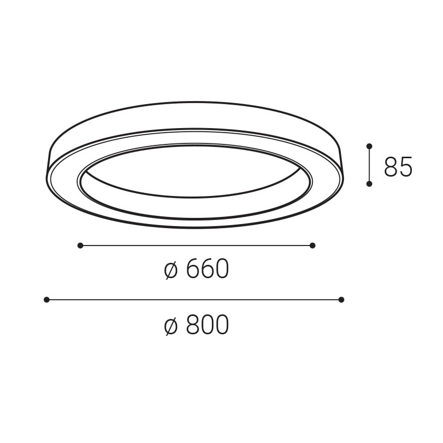LED2 - LED Димируем плафон SATURN LED/60W/230V 3000K/4000K бял